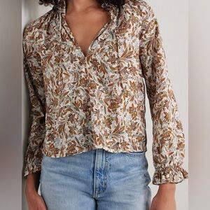 DÔEN floral print organic top Size Medium